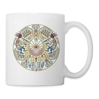 Kokopelli Duo - Man In The Maze - Dreamcatcher 2 - Tasse - Weiß - Rechts