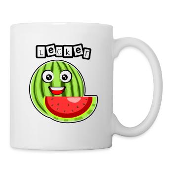 Lecker Melone - Tasse - Weiß - Rechts