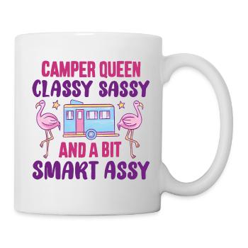 Lustige Camper Königin Classy Sassy - Tasse - Weiß - Rechts