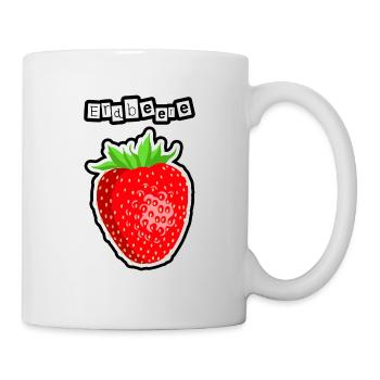 Rote Erdbeere - Tasse - Weiß - Rechts