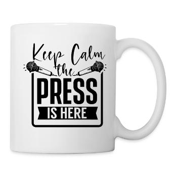Reste calme La presse est membre de la presse - Mug blanc - blanc - Droite