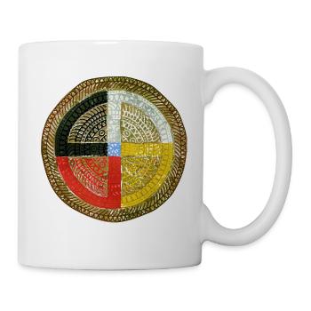 Native American Culture - Medicine Wheel Mandala 3 - Tasse - Weiß - Rechts