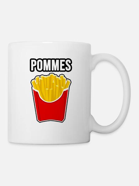 Pommes - Tasse - Weiß