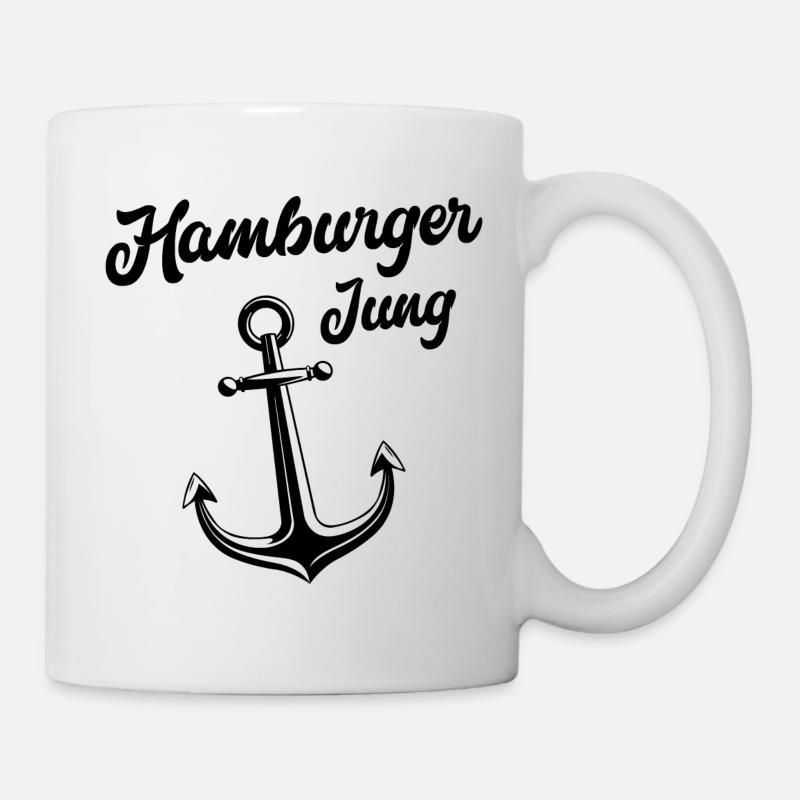 Hamburger Jung Anker Hamburg - Tasse - Weiß