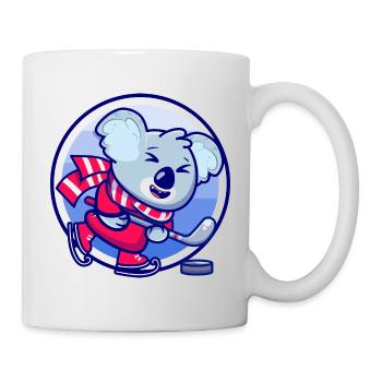 Eishockey Kinder Koala I lustige Tiere | Sport - Tasse - Weiß - Rechts
