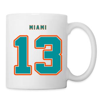 Miami Fan Shirt 13 - Tasse - Weiß - Rechts