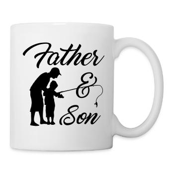 Le père et le fils pêcher pêche pêcher pêcher pêche cadeau pêche - Mug blanc - blanc - Droite