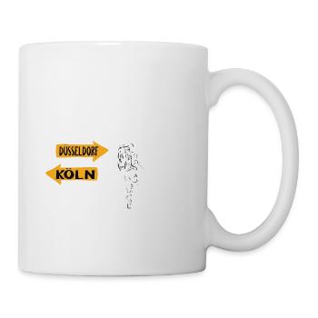 Düsseldorf Köln Deutschland Stadt Skyline Heimat - Tasse - Weiß - Rechts