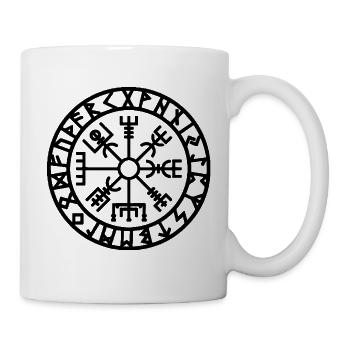 Viking Rune Vegvisir The Rune Compass - Mug - white - Right