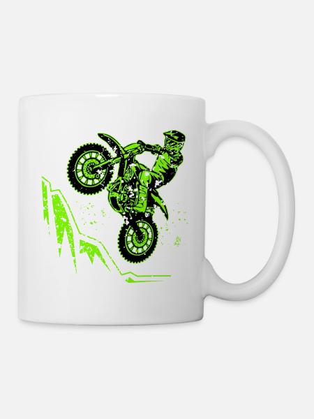 motocross moto cross motard cadeau humour moto - Mug blanc - blanc