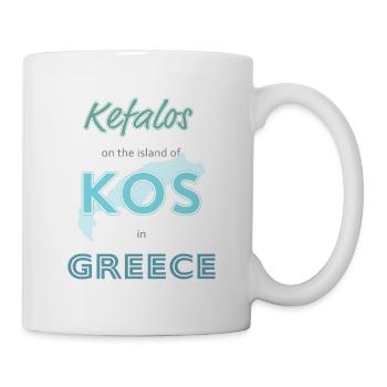 Kefalos on the island Kos in Greece - Mug - white - Right