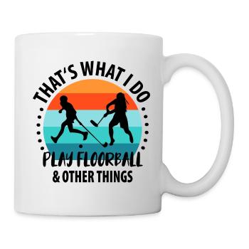 Floorball Unihockey Hockey de terrain Hockey en salle - Mug blanc - blanc - Droite