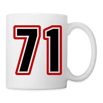 71 symbole de nombre - Mug blanc - blanc - Droite