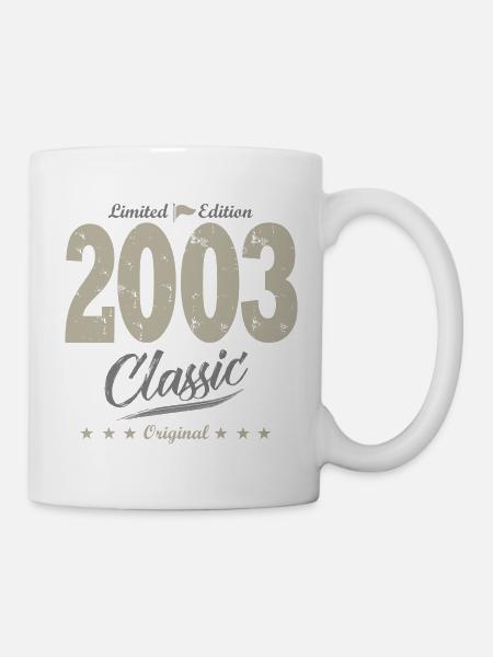 LIMITED EDITION 2003 cadeau anniversaire 20 ans - Mug blanc - blanc