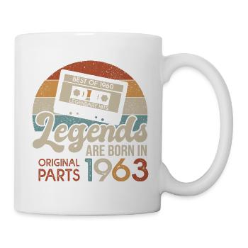 Legends born in 1963 birthday 59 years - Mug - white - Right