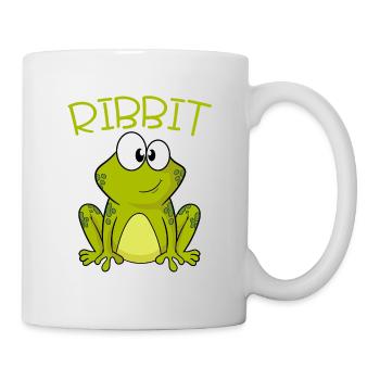 Tier Frosch Tee Für Tierliebhaber "Froschschleife - Tasse - Weiß - Rechts