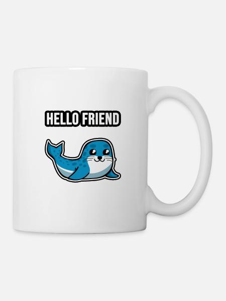 Süße kleine Robbe - Tasse - Weiß