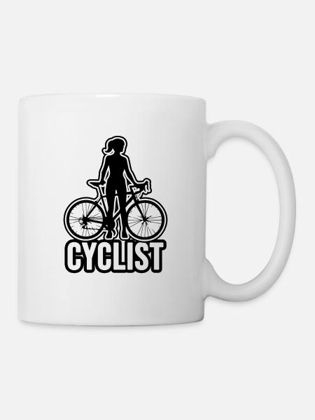 Rennrad fahren als Frau - Tasse - Weiß