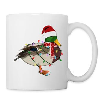 Duck String Light Christmas Bird Cap - Mug - white - Right