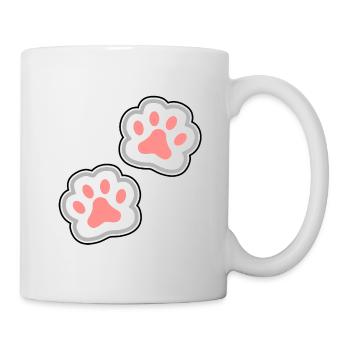 Pfoten Katze Hund - Tasse - Weiß - Rechts