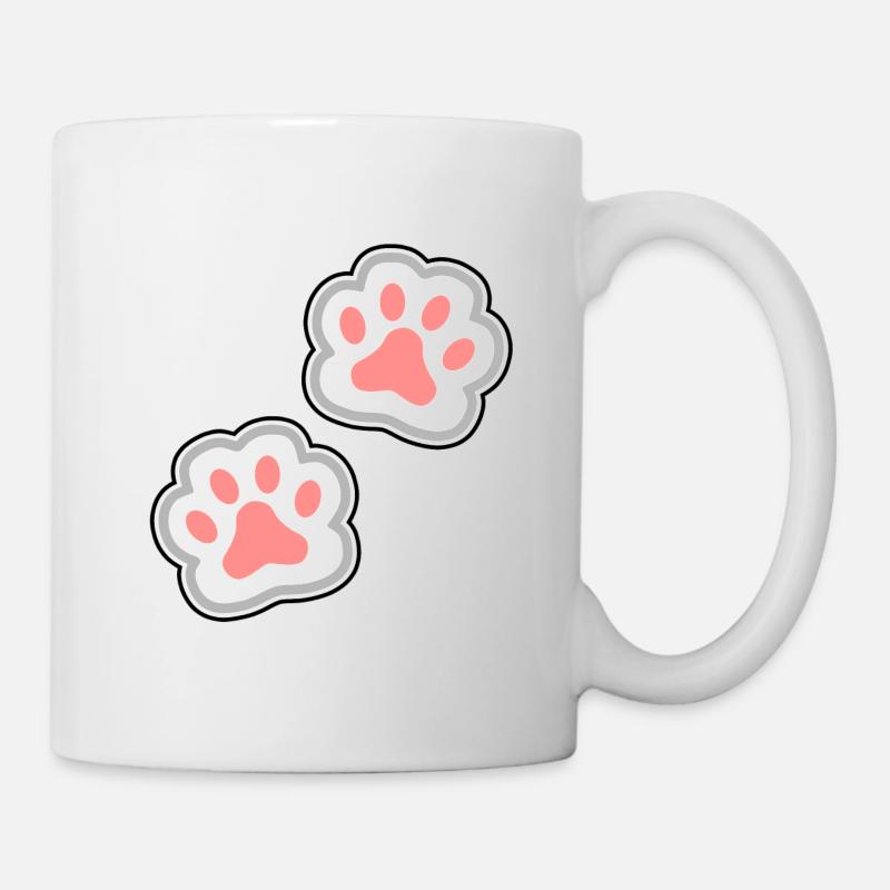 Pfoten Katze Hund - Tasse - Weiß
