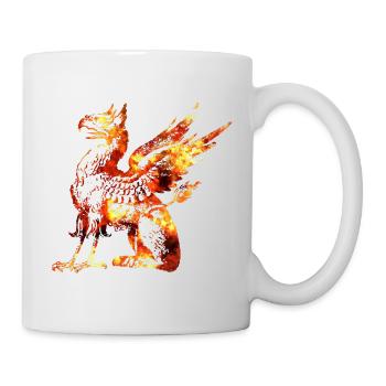 Drache - Tasse - Weiß - Rechts