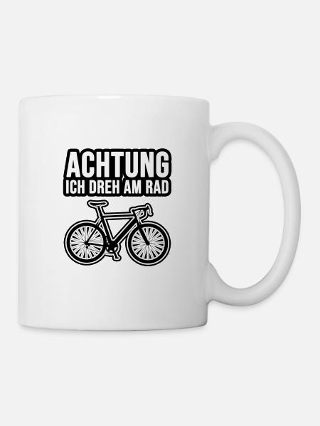 Attention I turn on the bike road bike - Mug - white