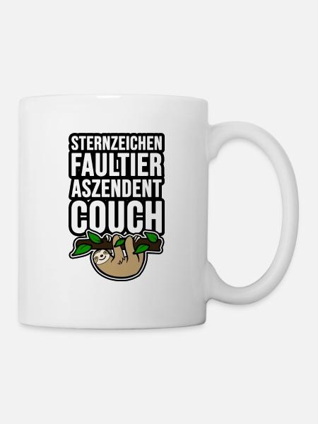 Zodiac Sloth Ascendan Canapé - Mug blanc - blanc
