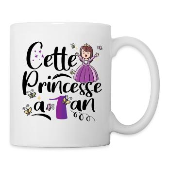 Anniversaire 1 an Bébé Princesse Cadeau - Mug blanc - blanc - Droite