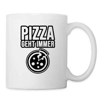 Pizza und Pasta geht immer! - Tasse - Weiß - Rechts