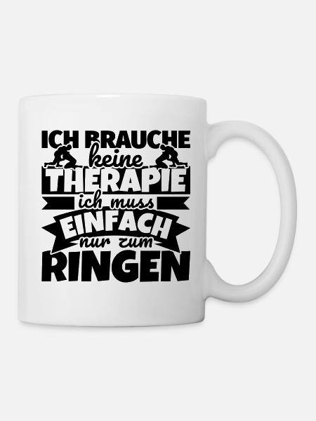 Ringen Geschenke Ringer Sport lustig - Tasse - Weiß