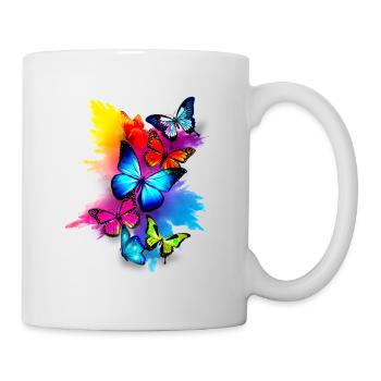 Butterfly Splash Colorful - Mug - white - Right