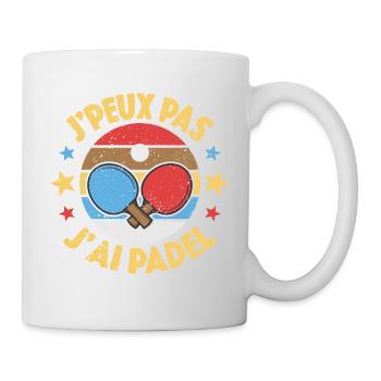 Je Peux Pas J'ai Padel Joueur Tennis Paddle Cadeau - Mug blanc - blanc - Droite