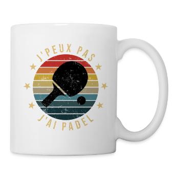 J'Peux Pas J'ai Padel Padel Raquette Padeliste - Mug blanc - blanc - Droite