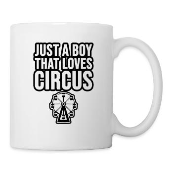A boy who loves the circus - Mug - white - Right