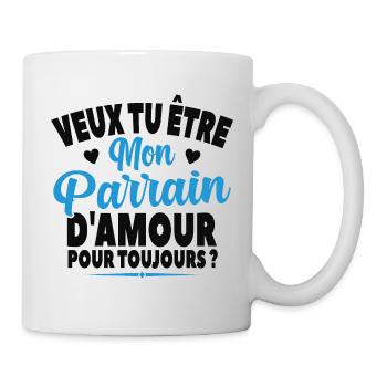 Veux Tu Être Mon Parrain D'amour Annonce Grossesse - Mug blanc - blanc - Droite
