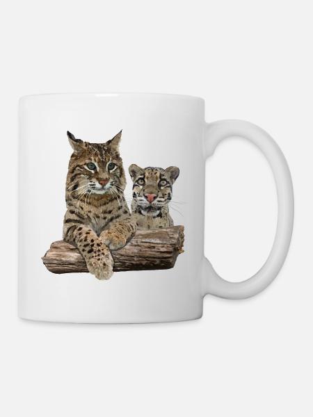 Lynx et léopard nuageux - Mug blanc - blanc