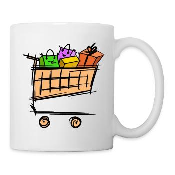 Panier complet, promotion, vente - Mug blanc - blanc - Droite