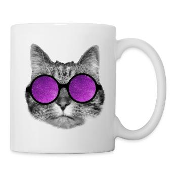 Weltraum-Kätzchen - Tasse - Weiß - Rechts