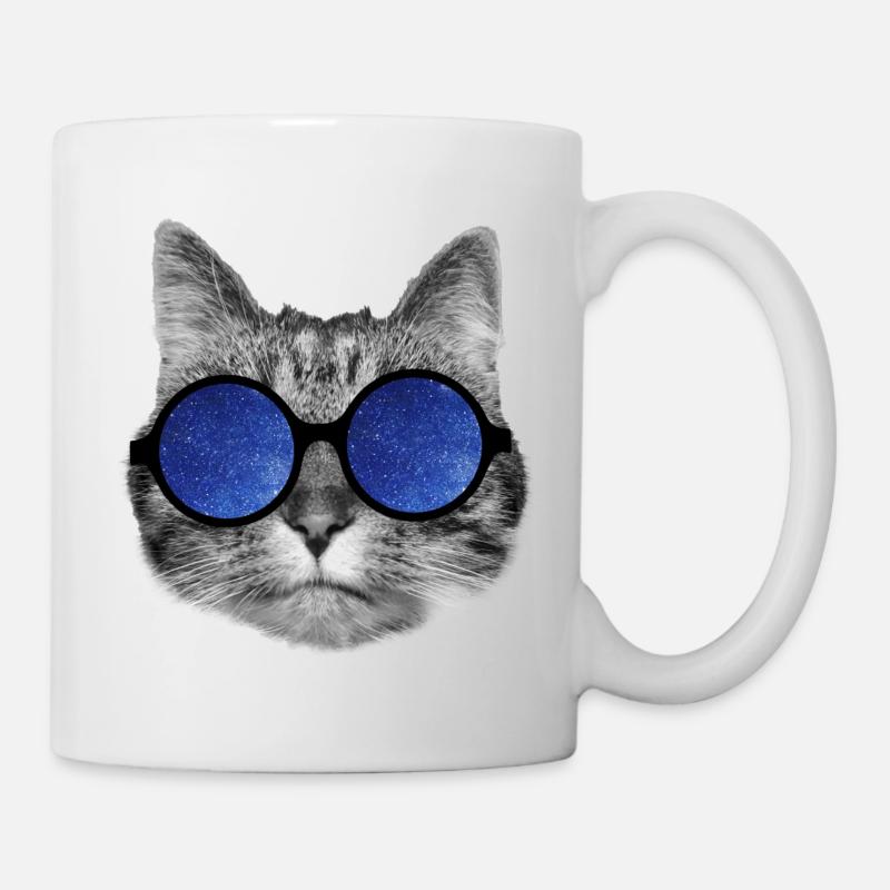 Galaxy cat - Tasse - Weiß