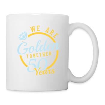 We Are Golden Together 50 Years T-shirt Design - Tasse - Weiß - Rechts