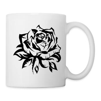 rose - Tasse - Weiß - Rechts