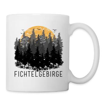 3 brothers in the Fichtelgebirge sunset forest - Mug - white - Right