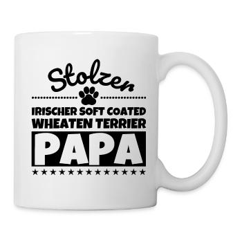 Irischer Soft Coated Wheaten Terrier lustig Herrch - Tasse - Weiß - Rechts