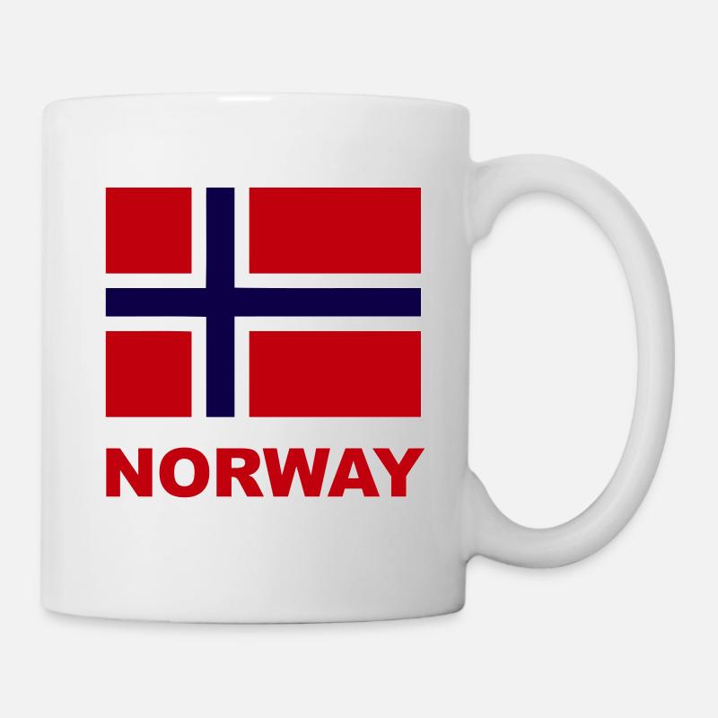 Norvège Norvège Drapeau - Mug blanc - blanc