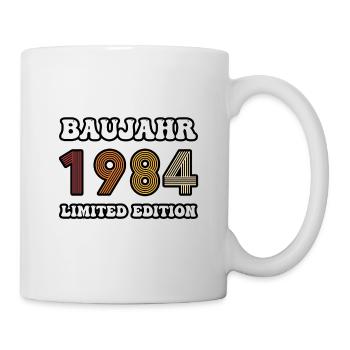 BAUJAHR 1984 - Tasse - Weiß - Rechts
