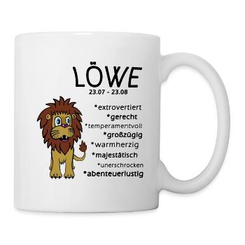 Sternzeichen Löwe - Tasse - Weiß - Rechts