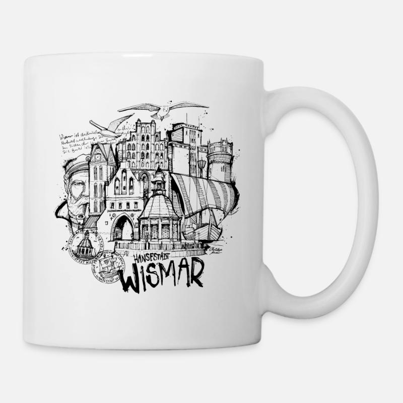 Hansestadt Wismar - Tasse - Weiß