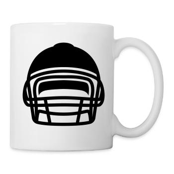 Casque de football - Mug blanc - blanc - Droite