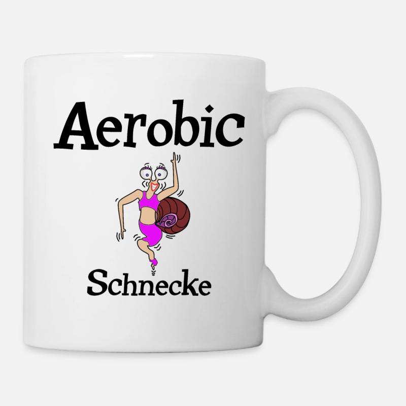 Aerobic Schnecke - Tasse - Weiß